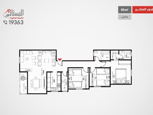 متكرر 172م- مشروع f 63 النورث هاوس - شقق للبيع في بيت الوطن التجمع الخامس